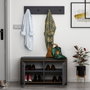 Hanah Home Zen - Anthracite Zapatero de Diseño Escandinavo en Color Antracita con Amplio Almacenamiento y Colgador