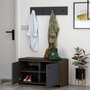 Hanah Home Zen - Anthracite Zapatero de Diseño Escandinavo en Color Antracita con Amplio Almacenamiento y Colgador