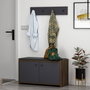 Hanah Home Zen - Anthracite Zapatero de Diseño Escandinavo en Color Antracita con Amplio Almacenamiento y Colgador