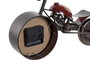 DKD Home Decor Reloj de Metal y Cristal Moto Rojo