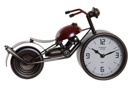 DKD Home Decor Reloj de Metal y Cristal Moto Rojo