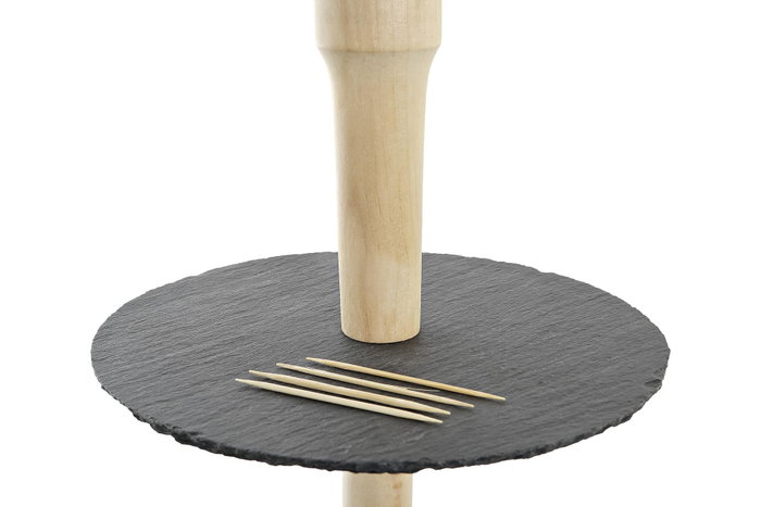 DKD Home Decor Frutero Pizarra y Bambú Negro y Natural 28x28x39,5 cm DKD Home Decor Frutero Pizarra y Bambú Negro y Natural 28x28x39,5 cm