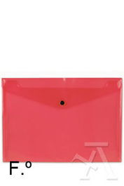 Carchivo Carpeta Solapa Polipropileno Folio Rojo con Broche Plástico 342K12