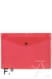 Carchivo Sobre Folio con Broche de Polipropileno Traslúcido Rojo Carchivo Sobre Folio con Broche de Polipropileno Traslúcido Rojo