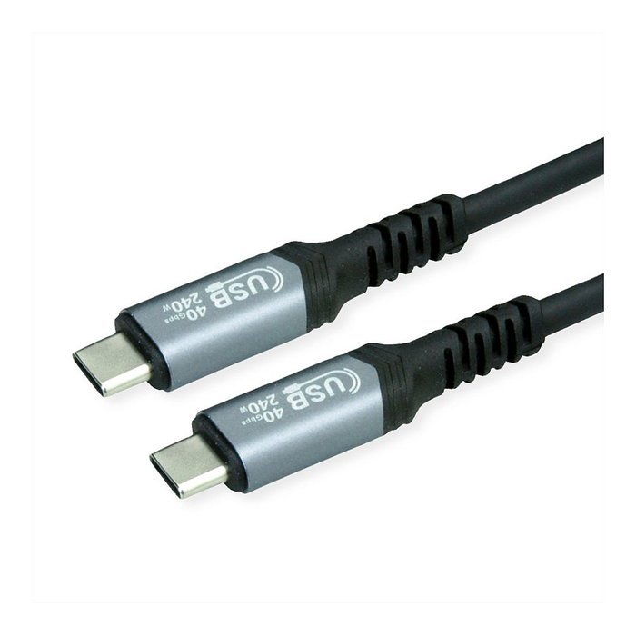 VALUE 11.99.9088 Cable USB4 Gen3x2 (40Gbps) de USB-C a USB-C, 0.5m, Negro VALUE 11.99.9088 Cable USB4 Gen3x2 (40Gbps) de USB-C a USB-C, 0.5m, Negro