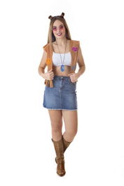 Creaciones Llopis Disfraz Adulto Hippie Chaleco Love Talla M