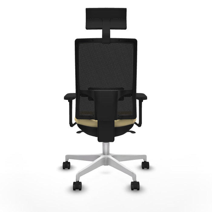 PIQUERAS Y CRESPO Silla de oficina Horna con mecanismo Sincro, Crema y Negro PIQUERAS Y CRESPO Silla de oficina Horna con mecanismo Sincro, Crema y Negro