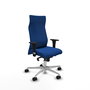 PIQUERAS Y CRESPO Sillón Albacete Azul con Mecanismo Sincro y Base de Aluminio