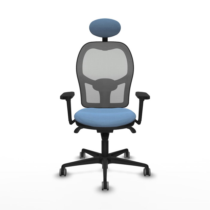 PIQUERAS Y CRESPO Silla de oficina Jorquera con mecanismo sincro, azul cielo y gris PIQUERAS Y CRESPO Silla de oficina Jorquera con mecanismo sincro, azul cielo y gris
