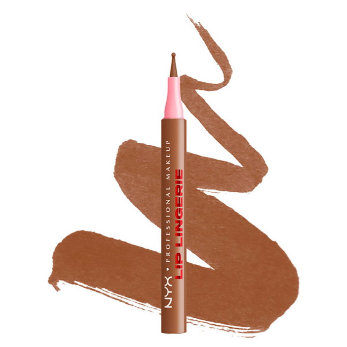 Nyx Professional Make Up Lip Lingerie Stain Delineador de Labios Líquido #04 Steamy Spice, 1 unidad con acabado satinado y larga duración Nyx Professional Make Up Lip Lingerie Stain Delineador de Labios Líquido #04 Steamy Spice, 1 unidad con acabado satinado y larga duración