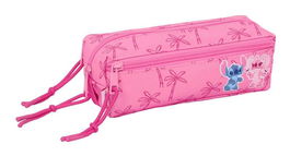 Portatodo Triple Lilo & Stitch Chill Rosa Menta 22 x 8,5 x 6 cm