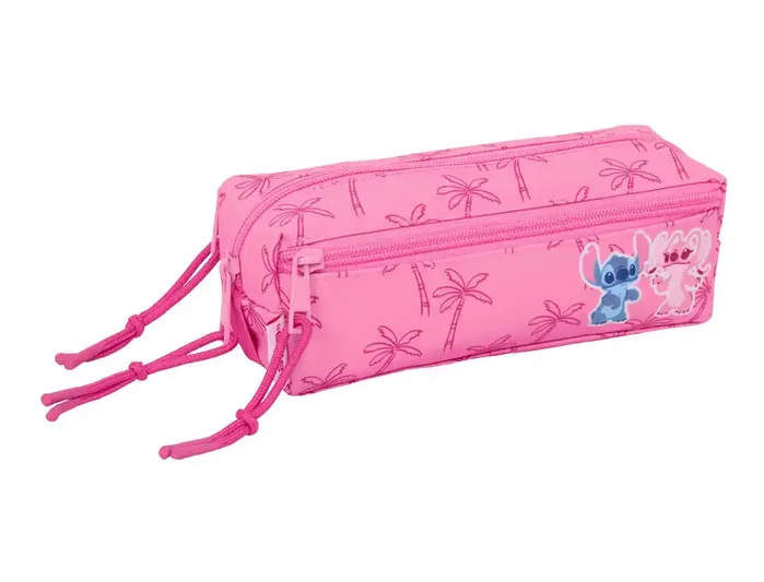 Safta Portatodo Triple Pequeño Stitch Chill con Goma Elástica