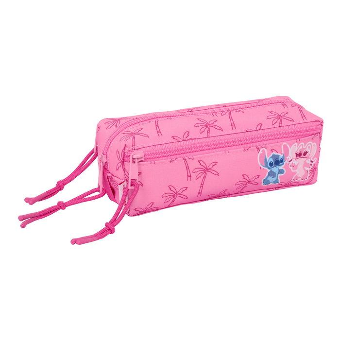 Safta Portatodo Triple Pequeño Stitch Chill con Goma Elástica