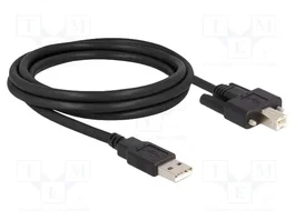 DeLOCK Cable USB 2.0 Tipo-A a Tipo-B con tornillos 2 m