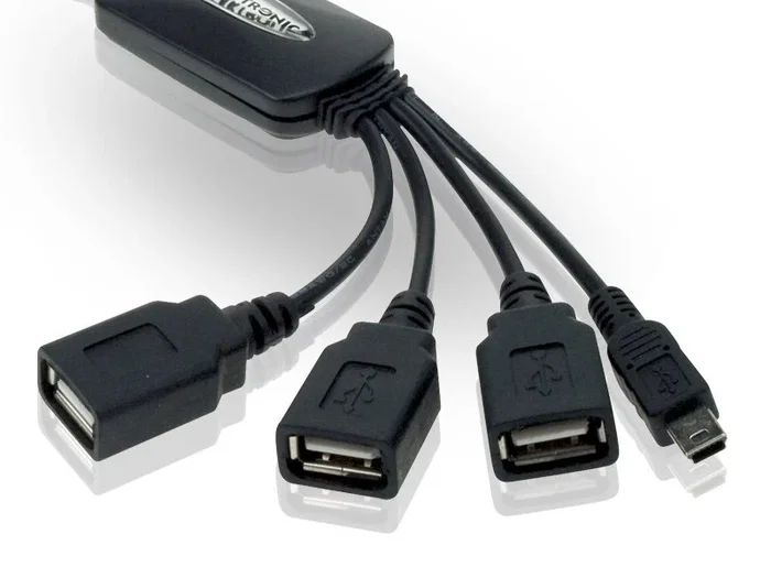 Conceptronic CFLEXHUB Hub USB 2.0 Flexible con 4 Puertos Negro y Rojo
