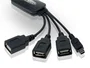 Conceptronic CFLEXHUB Hub USB 2.0 Flexible con 4 Puertos Negro y Rojo