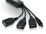 Conceptronic 1100013 Hub USB 2.0 CFLEXHUB Flexible y Alimentado, 4 Puertos (3 USB B + 1 Mini USB) para Ordenador y Portátil - Color Negro y Rojo