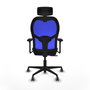 PIQUERAS Y CRESPO Silla de oficina Jorquera Sincro/Traslack Azul y Negro