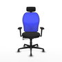 PIQUERAS Y CRESPO Silla de oficina Jorquera Sincro/Traslack Azul y Negro