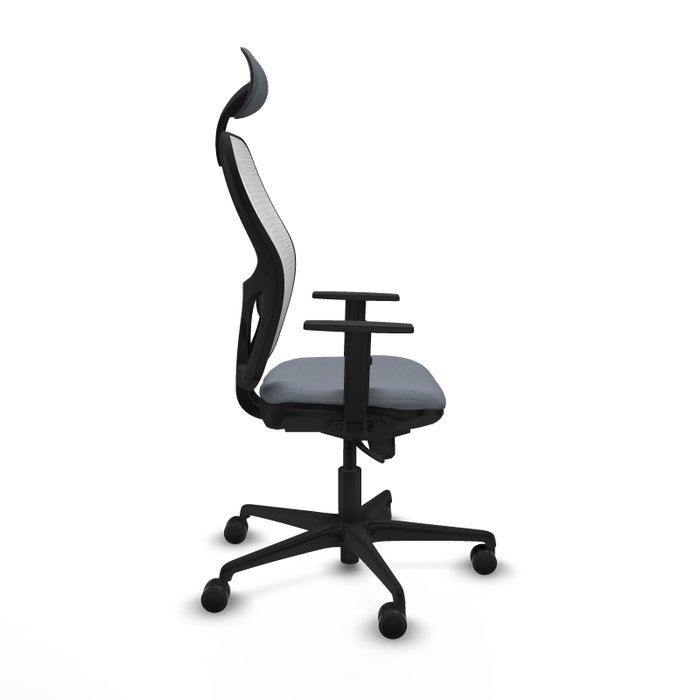 PIQUERAS Y CRESPO Silla de oficina Jorquera con mecanismo Sincro, Gris y Blanco PIQUERAS Y CRESPO Silla de oficina Jorquera con mecanismo Sincro, Gris y Blanco
