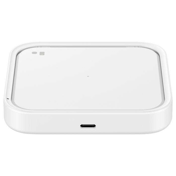 SAMSUNG Cargador Inalámbrico Pad EP-P2400 Blanco, 15W Carga Rápida Qi, Compatible con Galaxy S22/S21/S20/Note/Serie Z e iPhone 11/X/8