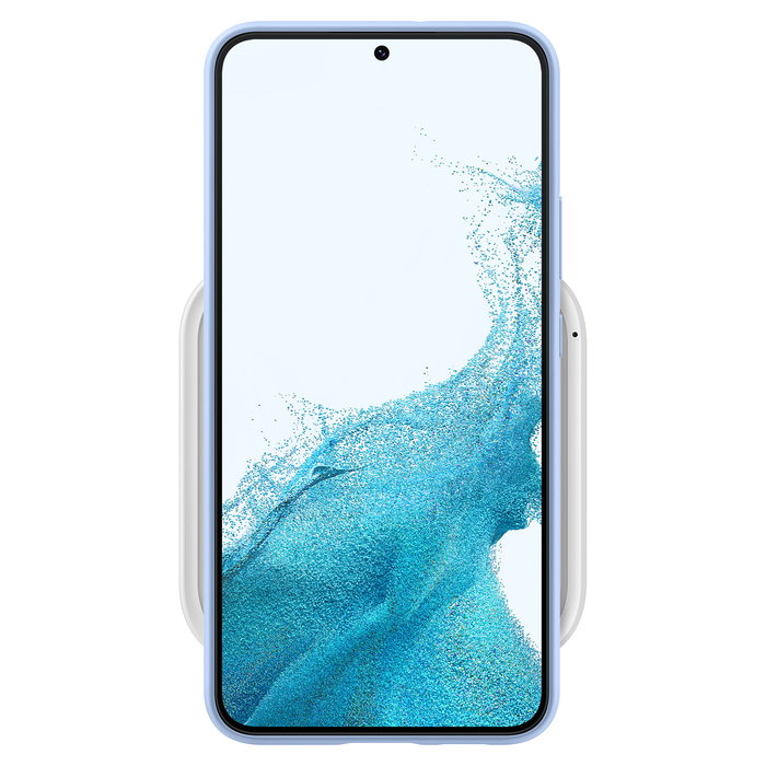 SAMSUNG Cargador Inalámbrico Pad EP-P2400 Blanco, 15W Carga Rápida Qi, Compatible con Galaxy S22/S21/S20/Note/Serie Z e iPhone 11/X/8