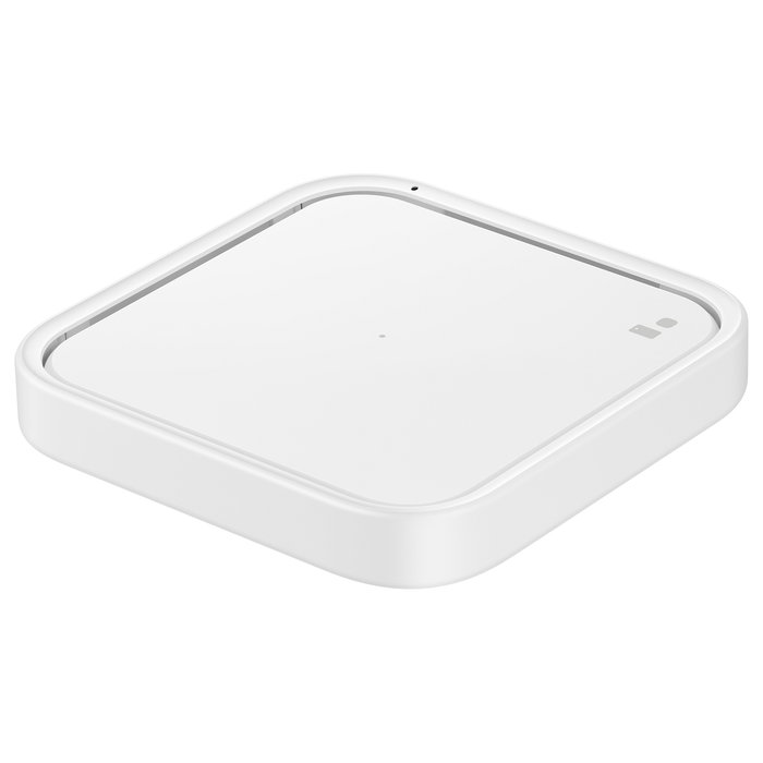 SAMSUNG Cargador Inalámbrico Pad EP-P2400 Blanco, 15W Carga Rápida Qi, Compatible con Galaxy S22/S21/S20/Note/Serie Z e iPhone 11/X/8