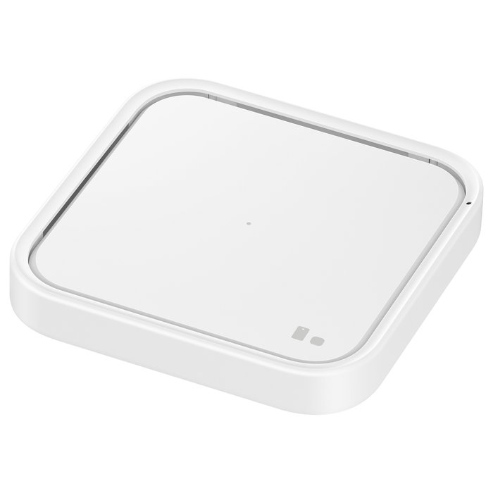 SAMSUNG Cargador Inalámbrico Pad EP-P2400 Blanco, 15W Carga Rápida Qi, Compatible con Galaxy S22/S21/S20/Note/Serie Z e iPhone 11/X/8