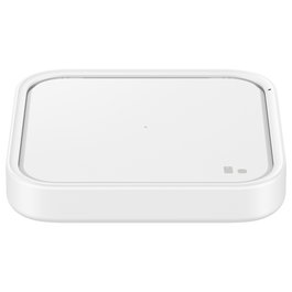 SAMSUNG Cargador Inalámbrico Pad EP-P2400 Blanco, 15W Carga Rápida Qi, Compatible con Galaxy S22/S21/S20/Note/Serie Z e iPhone 11/X/8