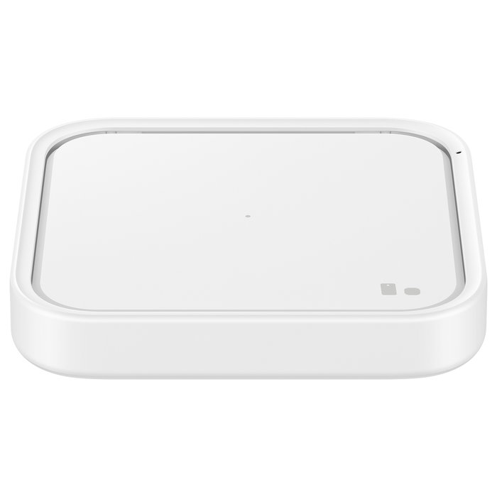 SAMSUNG Cargador Inalámbrico Pad EP-P2400 Blanco, 15W Carga Rápida Qi, Compatible con Galaxy S22/S21/S20/Note/Serie Z e iPhone 11/X/8
