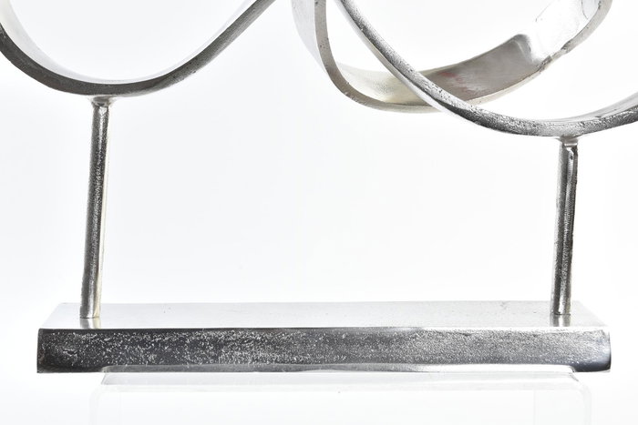 DKD Home Decor Decoración de Aluminio Abstracto Plateado