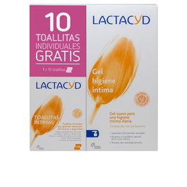 Lactacyd Suave Gel Higiene Íntima Diaria 400 ml + Toallitas Húmedas 10 uds – Lote 2 Piezas, Hipoalergénico, Hidratante