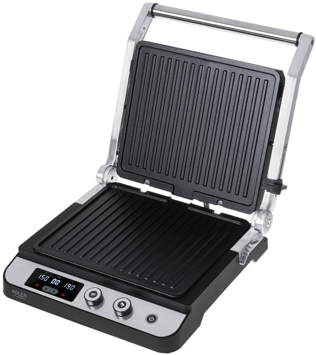 Adler AD 3059 Parrilla Eléctrica 2 en 1 Plata