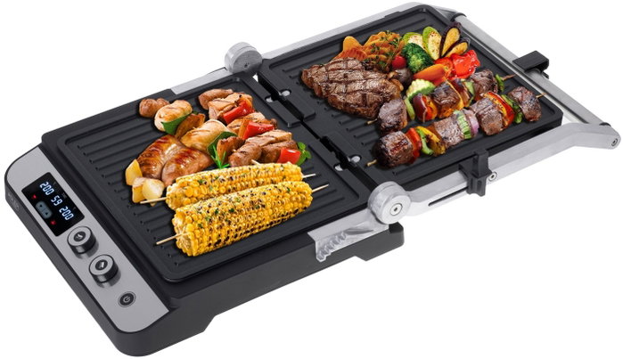 Adler AD 3059 Parrilla Eléctrica 2 en 1 Plata