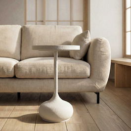 Mesita Blanco Metal 45 X 45 X 48,50 cm