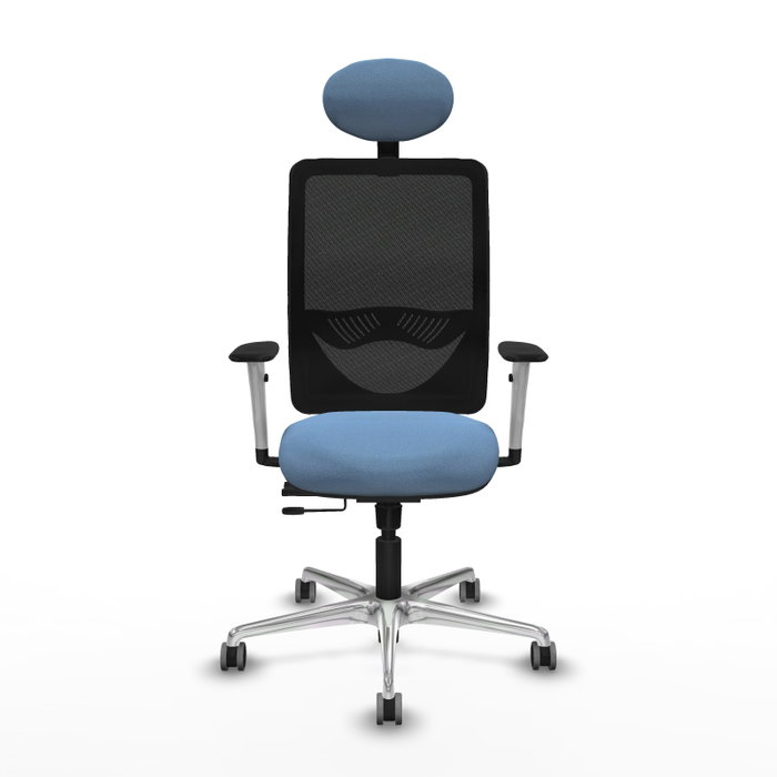 PIQUERAS Y CRESPO Silla de oficina Zulema con mecanismo Sincro/Traslack, Azul cielo y Negro PIQUERAS Y CRESPO Silla de oficina Zulema con mecanismo Sincro/Traslack, Azul cielo y Negro