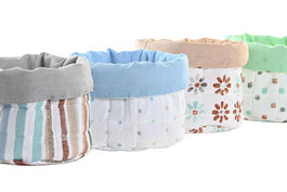 DKD Home Decor Cesta Urban Casablanca 2022 Azul Celeste Gris 16x18x16 cm (12 Unidades)