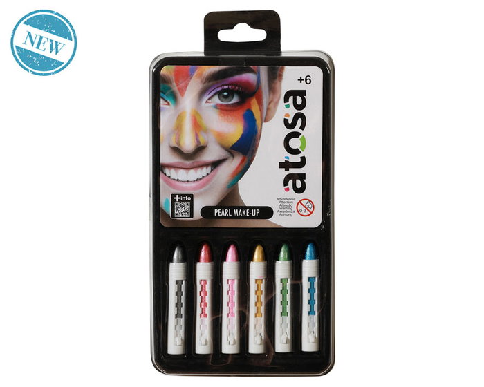 Lápices de Maquillaje Perlado Multicolor Alta Cobertura para Payaso, Fantasía, Disfraces, Teatro, Carnaval Lápices de Maquillaje Perlado Multicolor Alta Cobertura para Payaso, Fantasía, Disfraces, Teatro, Carnaval