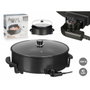 Argon Paellera Eléctrica 40cm 1500W de Negro, Plata y Transparente