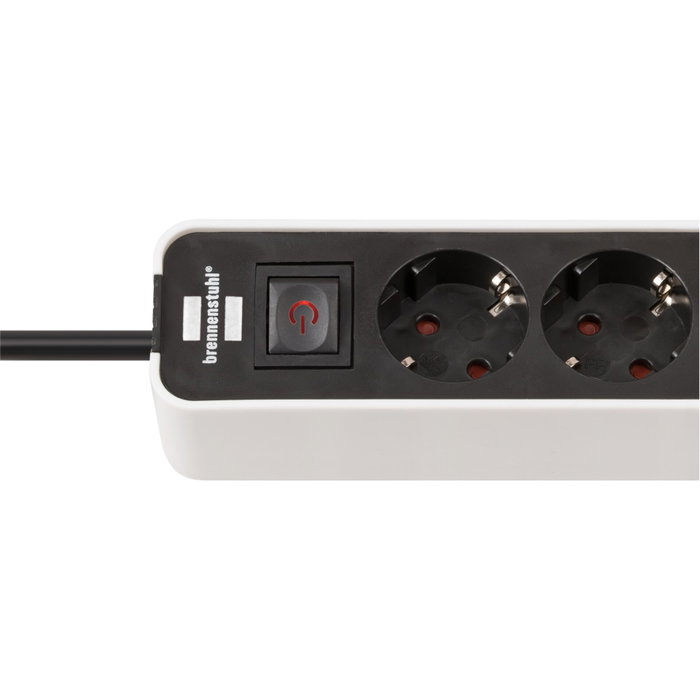 Brennenstuhl Ecolor 4 fold USB C Regleta con 4 Tomas y 2 USB-C
