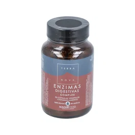 Terranova Enzimas Digestivas Complex 50 Cápsulas Veganas - Suplemento Digestivo con Magnifood, Jengibre y Alcachofera