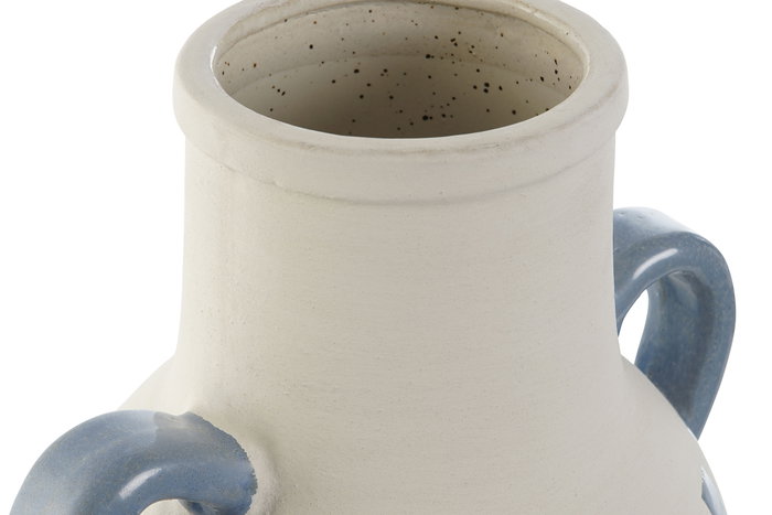 DKD Home Decor Jarrón Mediterraneo Marron Azul 18 x 35 x 22 cm Cerámica