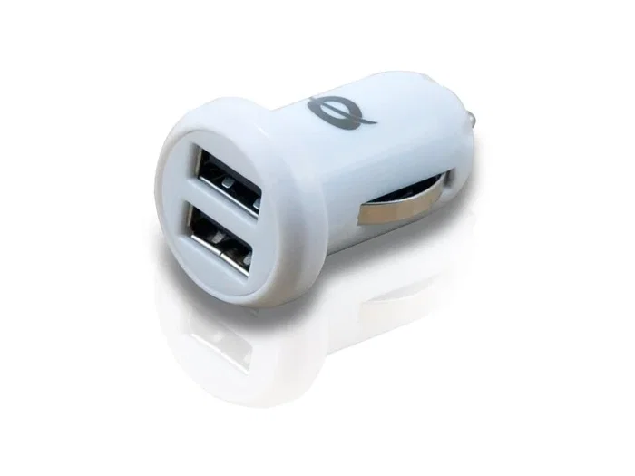 Conceptronic CUSBCAR2ASET Cargador Coche USB 12/24V 2 Puertos 2A Blanco para Apple iPhone iPad Tablet MP3 MP4 Smartphone