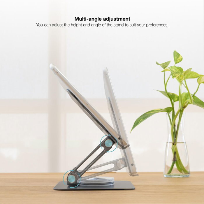 Tooq Soporte Elevador Plegable 360° Gris Oscuro PH-NARVI-G