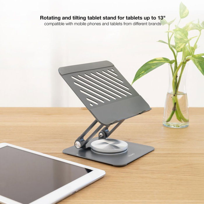 Tooq Soporte Elevador Plegable 360° Gris Oscuro PH-NARVI-G