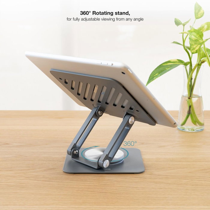 Tooq Soporte Elevador Plegable 360° Gris Oscuro PH-NARVI-G