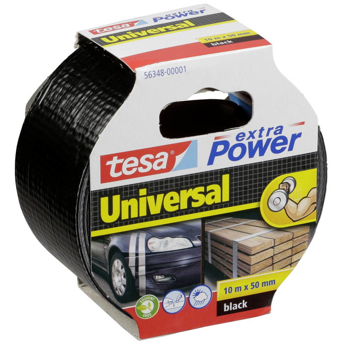 Tesa Cinta americana extra power universal negra 50 mm x 10 m
