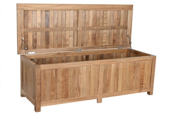 DKD Home Decor Baúl de Teca 150x55x50 Marrón Natural