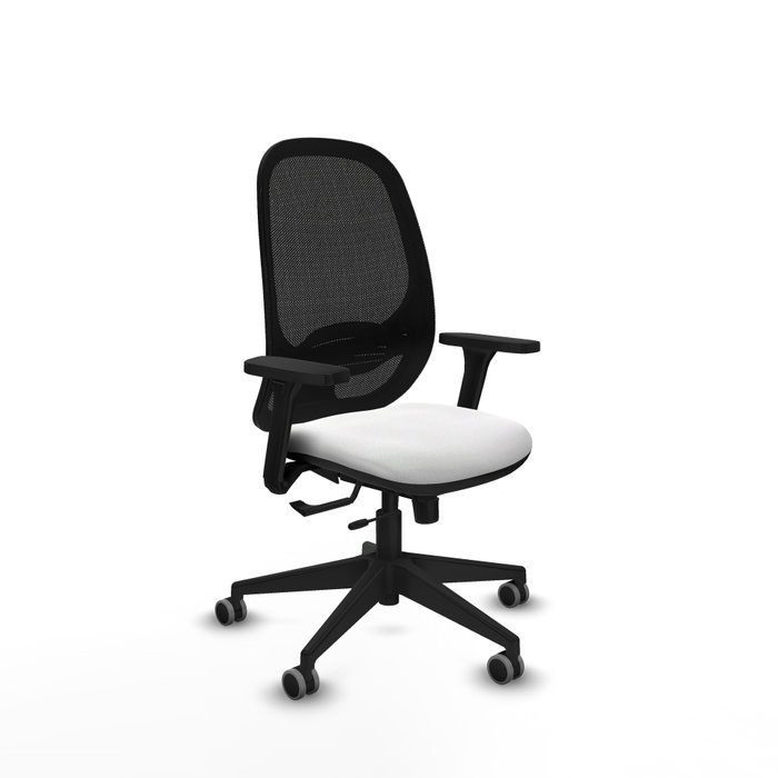 PIQUERAS Y CRESPO Silla de oficina Cilanco con mecanismo Sincro/Traslack, Blanco/Negro PIQUERAS Y CRESPO Silla de oficina Cilanco con mecanismo Sincro/Traslack, Blanco/Negro