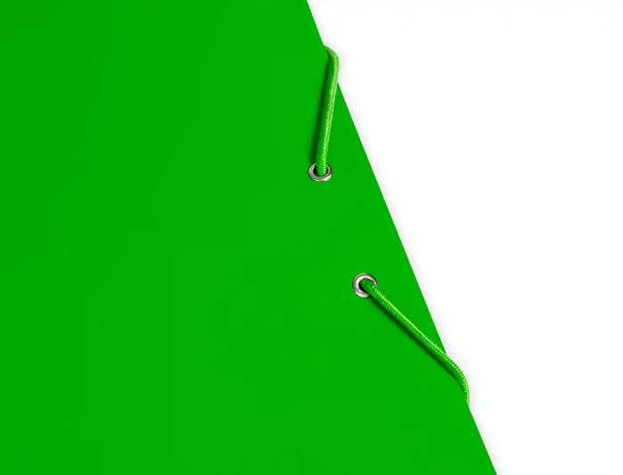 Liderpapel Carpeta de gomas con tres solapas verde tamaño folio